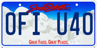SD license plate 0FIU40