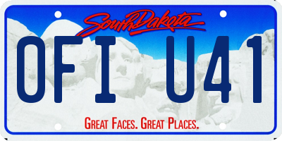 SD license plate 0FIU41