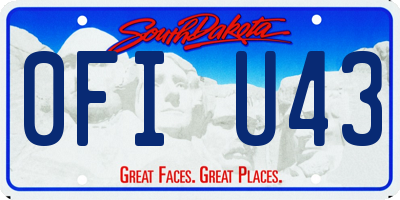SD license plate 0FIU43