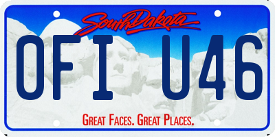 SD license plate 0FIU46