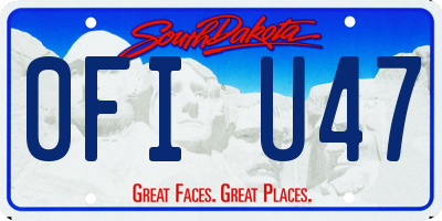 SD license plate 0FIU47