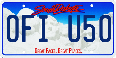 SD license plate 0FIU50