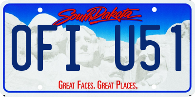 SD license plate 0FIU51