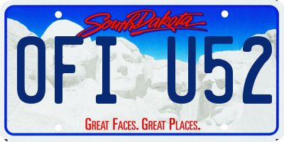 SD license plate 0FIU52