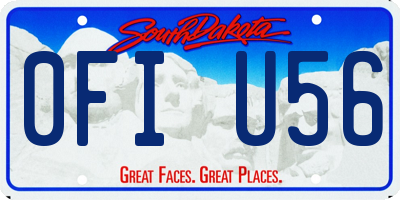 SD license plate 0FIU56