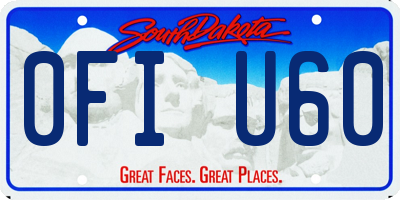 SD license plate 0FIU60