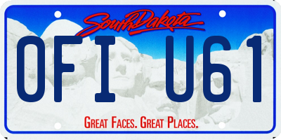 SD license plate 0FIU61