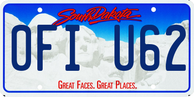 SD license plate 0FIU62