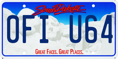 SD license plate 0FIU64