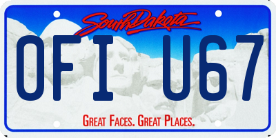 SD license plate 0FIU67