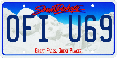 SD license plate 0FIU69