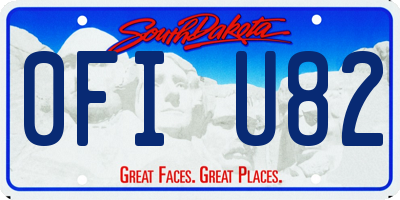SD license plate 0FIU82