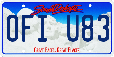 SD license plate 0FIU83