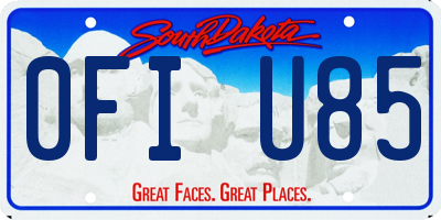 SD license plate 0FIU85