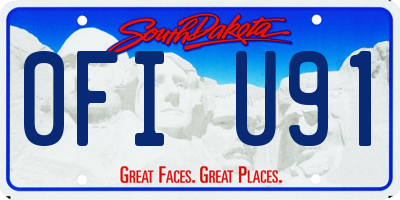 SD license plate 0FIU91