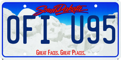 SD license plate 0FIU95