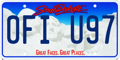 SD license plate 0FIU97