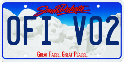 SD license plate 0FIV02