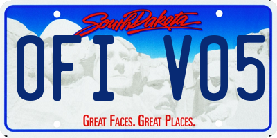 SD license plate 0FIV05