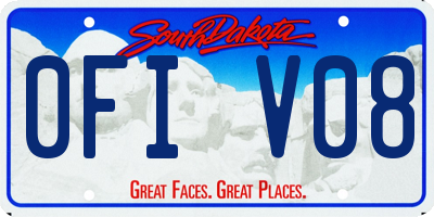 SD license plate 0FIV08