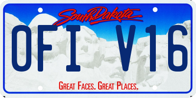 SD license plate 0FIV16