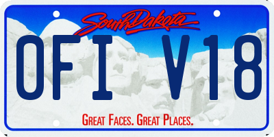 SD license plate 0FIV18