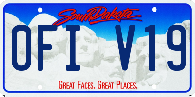 SD license plate 0FIV19