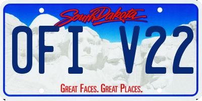 SD license plate 0FIV22