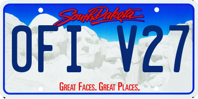 SD license plate 0FIV27