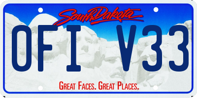 SD license plate 0FIV33