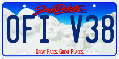 SD license plate 0FIV38