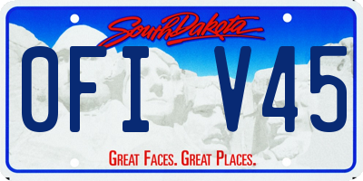 SD license plate 0FIV45