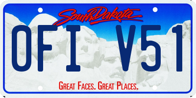 SD license plate 0FIV51