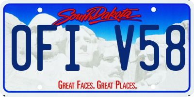 SD license plate 0FIV58
