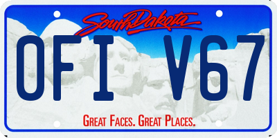 SD license plate 0FIV67