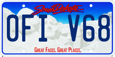 SD license plate 0FIV68