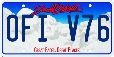 SD license plate 0FIV76