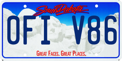 SD license plate 0FIV86