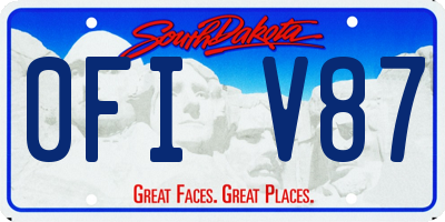 SD license plate 0FIV87