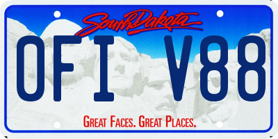 SD license plate 0FIV88