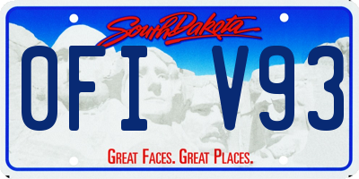 SD license plate 0FIV93