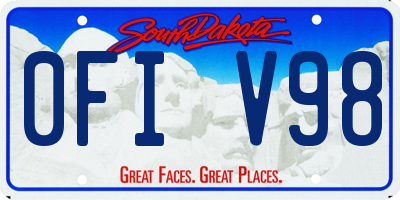 SD license plate 0FIV98