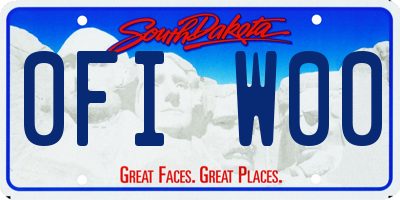 SD license plate 0FIW00