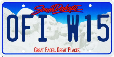 SD license plate 0FIW15
