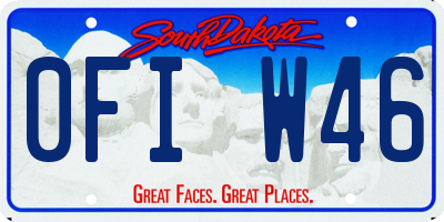 SD license plate 0FIW46