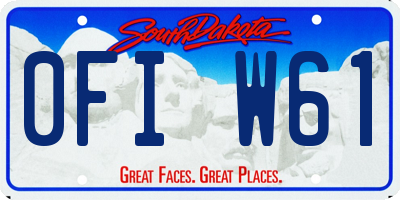 SD license plate 0FIW61