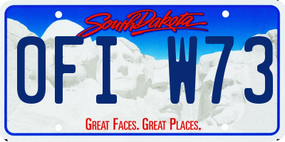 SD license plate 0FIW73