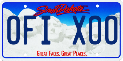 SD license plate 0FIX00
