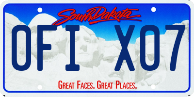 SD license plate 0FIX07