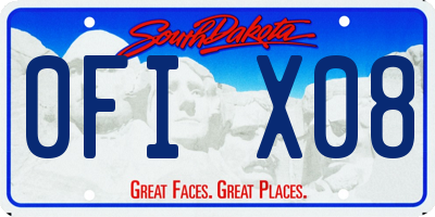 SD license plate 0FIX08